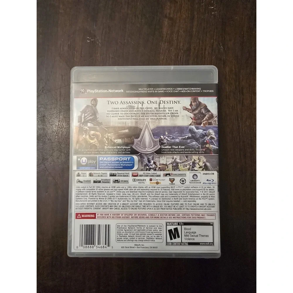 Assassin's Creed: Revelations (Sony PlayStation 3, 2011) Complete